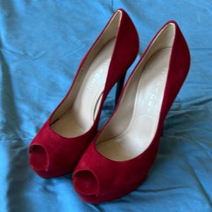 Casadei Peep-toe Suede 6” Platform Heel.  Never worn.